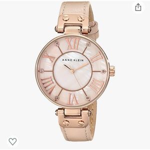 Anne Klein Rose Gold Women’s Watch - Nude Band with Pearl Face